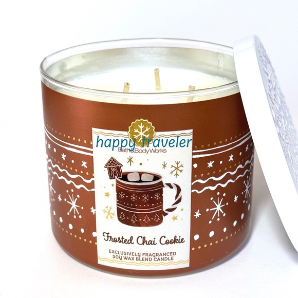 FROSTED CHAI COOKIE 3 Wick Candle - Picture 2 of 3